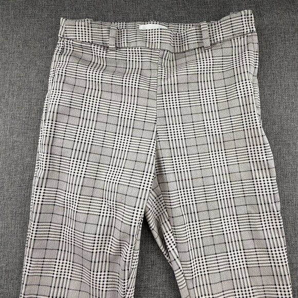 H&M Dressy Plaid Pants‎ Work, School, Preppy Mid Rise Size 4 Cotton Blend - Picture 4 of 16